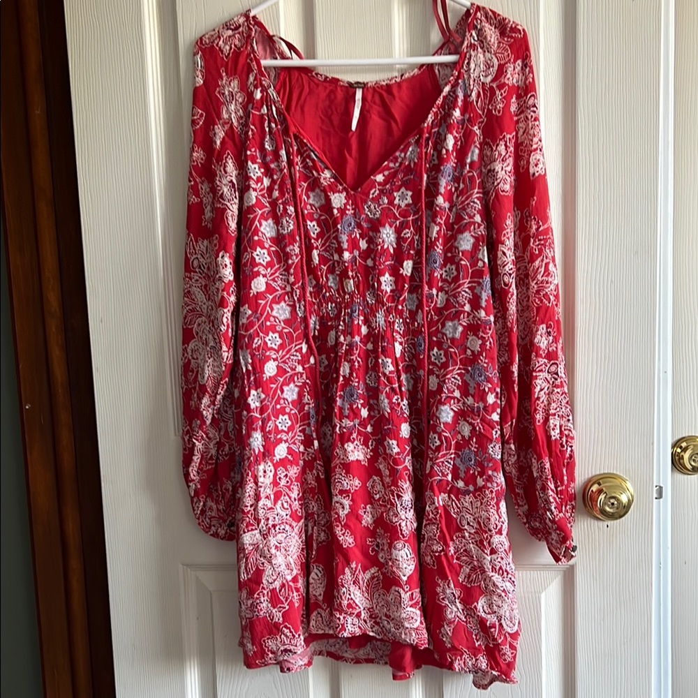 Floral Red Women's Top